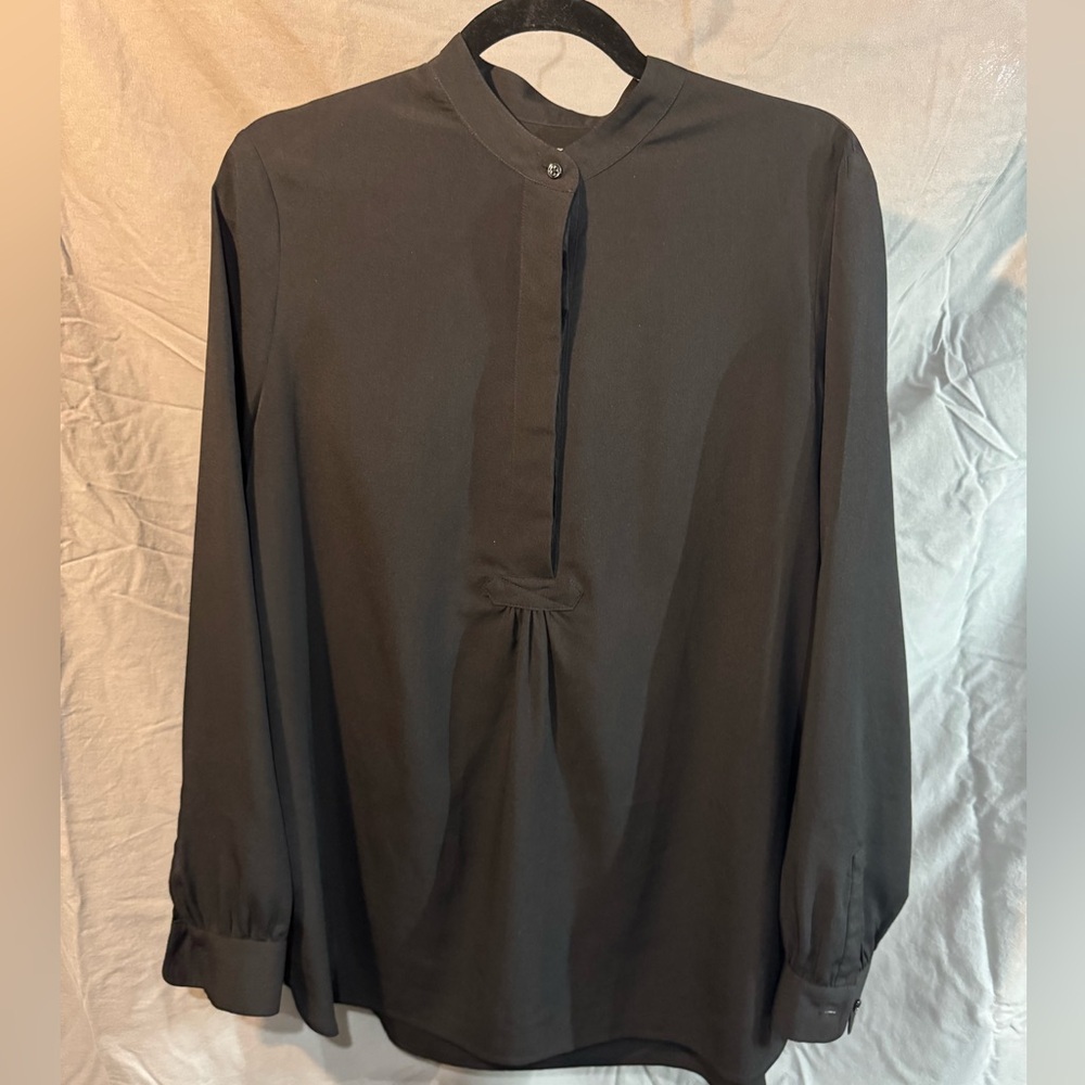 Anne Klein Black Long Sleeve Blouse